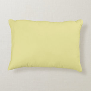 Cojín Decorativo Color sólido amarillo pastel de mantequilla 2022 T