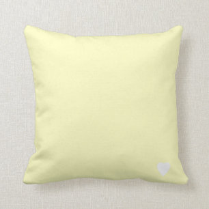 Cojín Decorativo Color sólido pastel suave de limón amarillo con co
