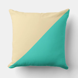 Cojín Decorativo Color sólido turquesa y bananero