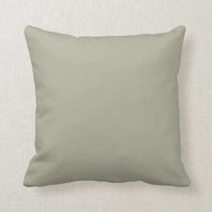 Cojín Decorativo Color sólido verde del pastel de sabio suave - Pr