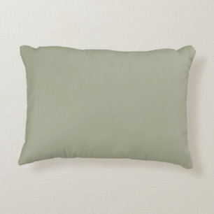 Cojín Decorativo Color sólido verde del pastel de sabio suave - Pri