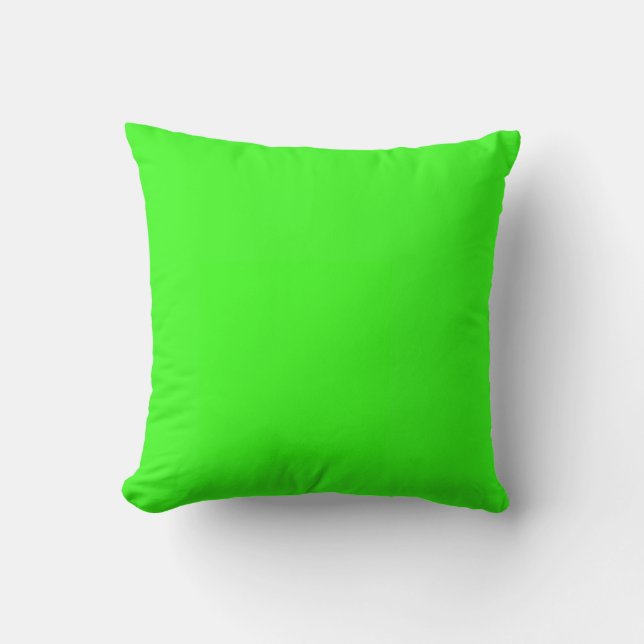 Cojín Decorativo Color sólido verde neón (Anverso)