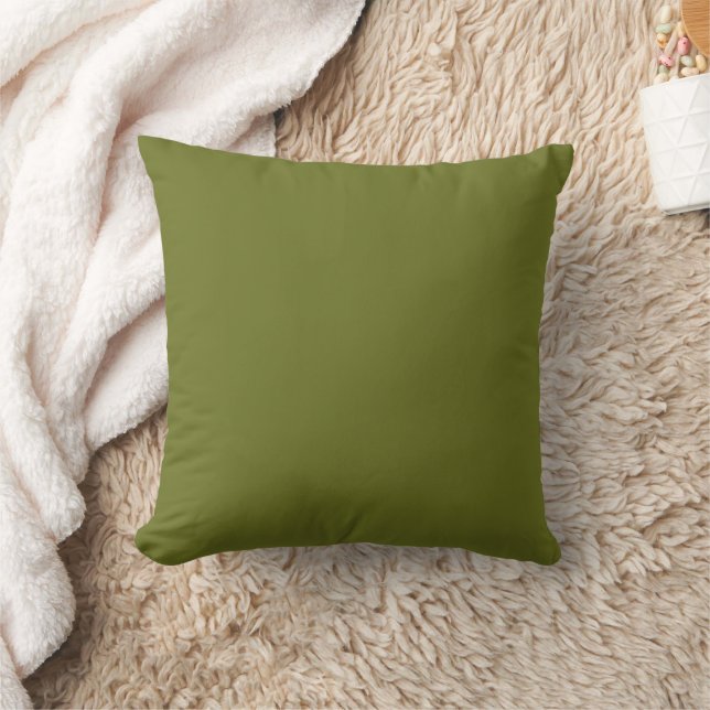 Cojín Decorativo Color sólido verde oliva (Manta)