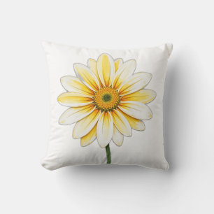 Cojín Decorativo Color suave amarillo margarita