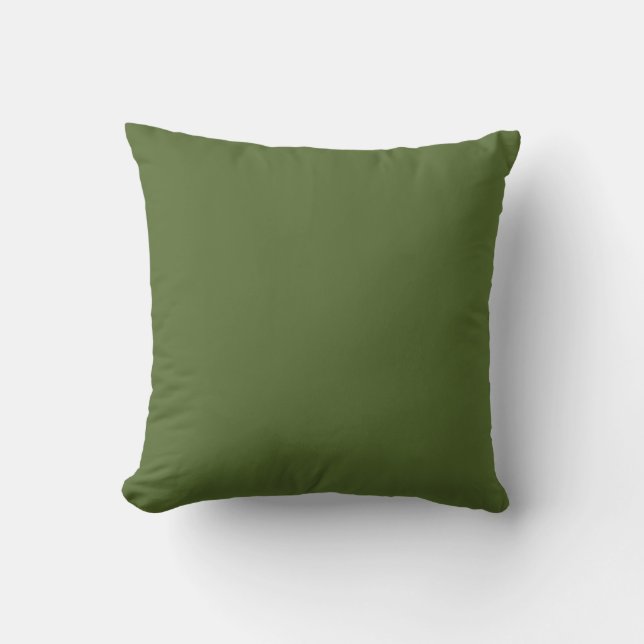 Cojín Decorativo color verde oliva oscuro (Anverso)