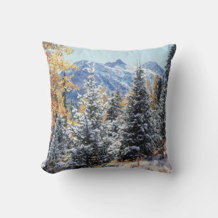 Cojín Decorativo Colorado, San Juan Mountains, primera nieve