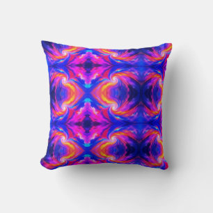 Cojín Decorativo Colores abstractos + diseño en un sofá cama sillón