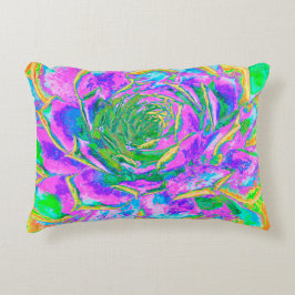 Cojín Decorativo Colores arcoiris Fiesta Suculento Sedum Rosette