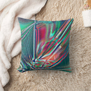 Cojín Decorativo Colores brillantes rojo a verde descolorido y arañ