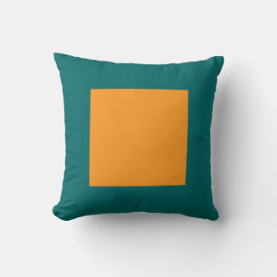 Cojín Decorativo Colores cuadrados - Naranja claro y verde mosca