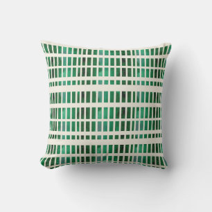Cojín Decorativo Colores de agua rayas Pillow en verde