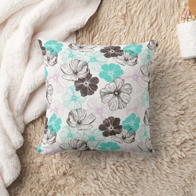 Cojín Decorativo Colores Floral Pastel (Manta)