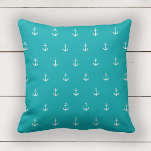 Cojín Decorativo Colores personalizados Ancla Blanca Náutica