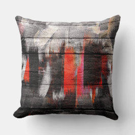 Cojín Decorativo Colores pintados Aspecto de madera #7