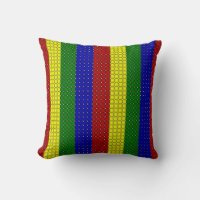 Colores primarios Tejidos Rayas-Cojín decorativo-S