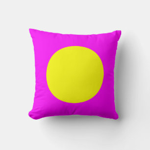 Cojín Decorativo Colores redondos - Amarillo y magenta