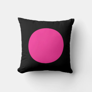 Cojín Decorativo Colores redondos - Rosa caliente y negro