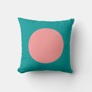 Cojín Decorativo Colores redondos: rosa suave y verde oceánico