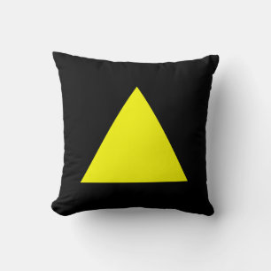Cojín Decorativo Colores triangulares - amarillo y negro