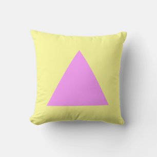 Cojín Decorativo Colores triangulares - Dejar que violeta sobre ama