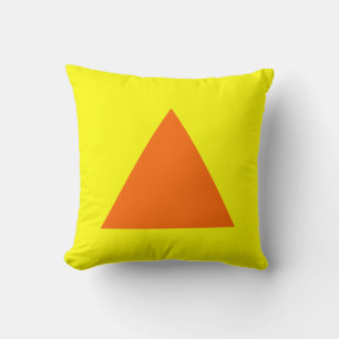 Cojín Decorativo Colores triangulares - Naranja y amarillo