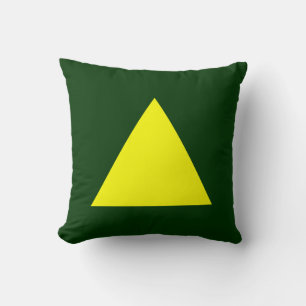 Cojín Decorativo Colores triangulares - Verde amarillo y negro