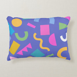 Cojín Decorativo Colorful Abstract Geometric Memphis Style Pattern
