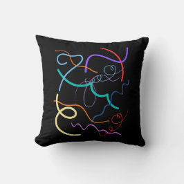 Cojín Decorativo Colorful Abstract Wavy Lines Pattern