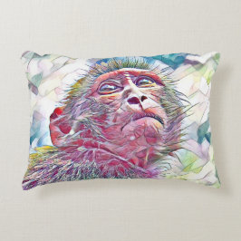 Cojín Decorativo Colorful Baby Monkey Art