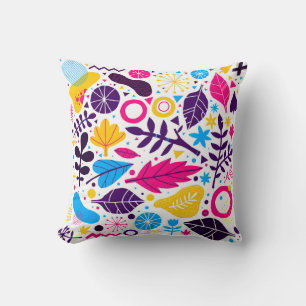 Cojín Decorativo Colorful background with hand drawn floral element