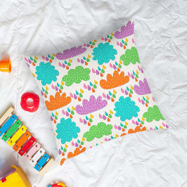 Cojín Decorativo Colorful Clouds and Raindrops