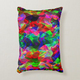 Cojín Decorativo Colorful curved triangles or colored undulations.