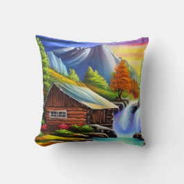 Cojín Decorativo Colorida acuarela Fantasía Pintura tropical