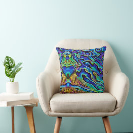 Cojín Decorativo Colorida cubierta marina irlandesa de Abalone