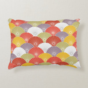 Cojín Decorativo Colorida flor japonesa Wave vintage Seamless Pat