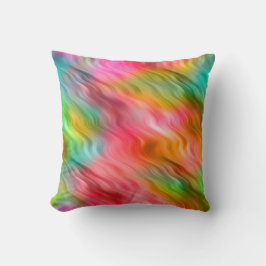 Cojín Decorativo Colorida textura ondulada de flor de grúa