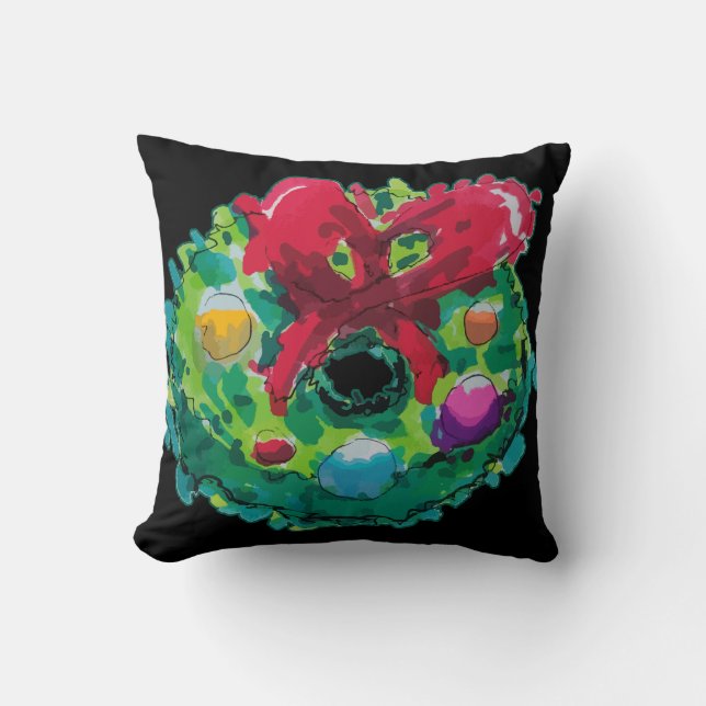 Cojín Decorativo Colorida Wreath Advent (Anverso)