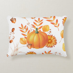 Cojín Decorativo Coloridas calabazas de octubre patrón otoño