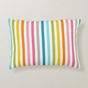 Cojín Decorativo Coloridas franjas arcoiris de verano