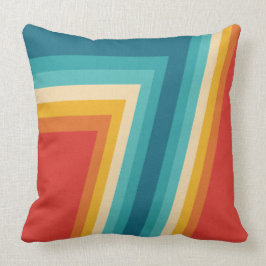 Cojín Decorativo Coloridas franjas retro - Diseño de 70 y 80
