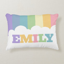 Cojín Decorativo Colorido 5 letras nombre arcoiris tonos tierra nub