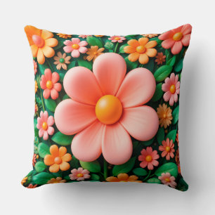 Cojín Decorativo 🌸 Colorido Accesorio de Decoración de Sofá Floral