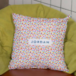 Cojín Decorativo Colorido arcoiris Bubble Gum Candy Personalizado<br><div class="desc">Una mezcla brillante y colorida de caramelos de goma de mascar es el regalo para estos niños juguetones que lanzan almohada. Personalice el nombre de su hijo y contemple la decoración de su habitación.</div>