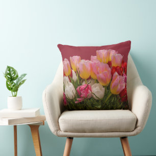 Cojín Decorativo Colorido Bouquet de Tulipanes
