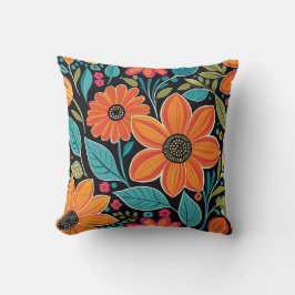 Cojín Decorativo colorido caprichoso floral