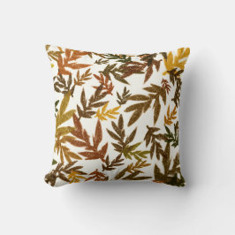 Cojín Decorativo Colorido Caprichoso Otoño Hojas Rústicas de Otoño
