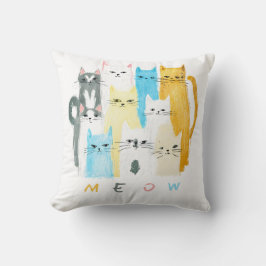 Cojín decorativo colorido de gatos del MCM - Diver