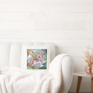 Cojín decorativo colorido de Unicornio
