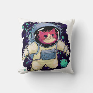 Cojín Decorativo Colorido gato astronauta