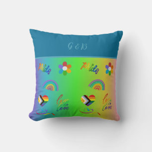 Cojín Decorativo colorido mes del orgullo gay lgbtq